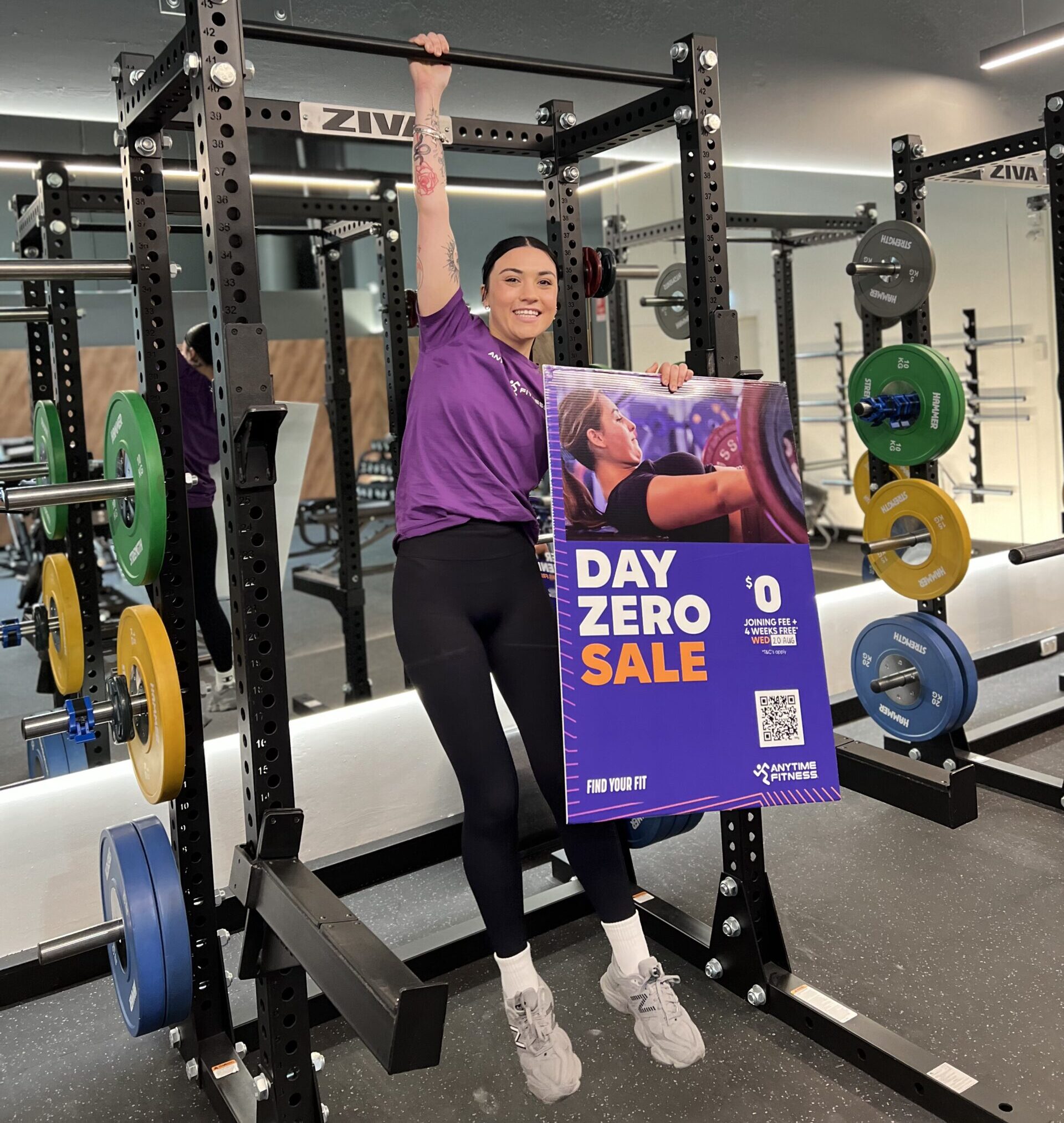 Gym staff member presenting an in-club membership promotion